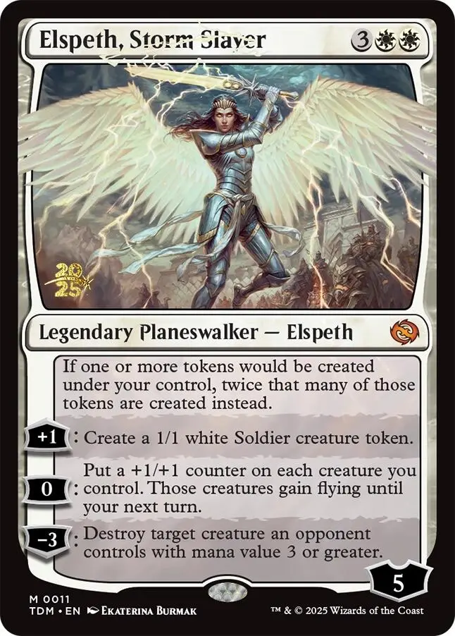 Elspeth, Storm Slayer [Tarkir: Dragonstorm Prerelease Cards] 1