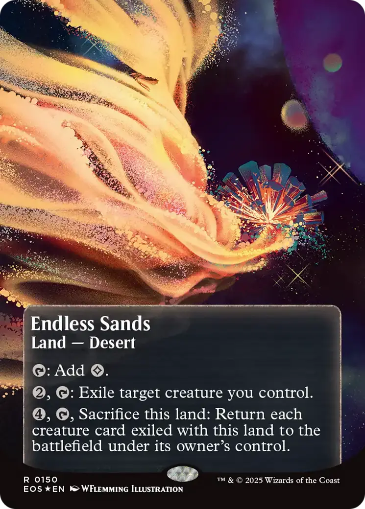 Endless Sands (0150) (Borderless) (Galaxy Foil) [Edge Of Eternities: Stellar Sights] 1