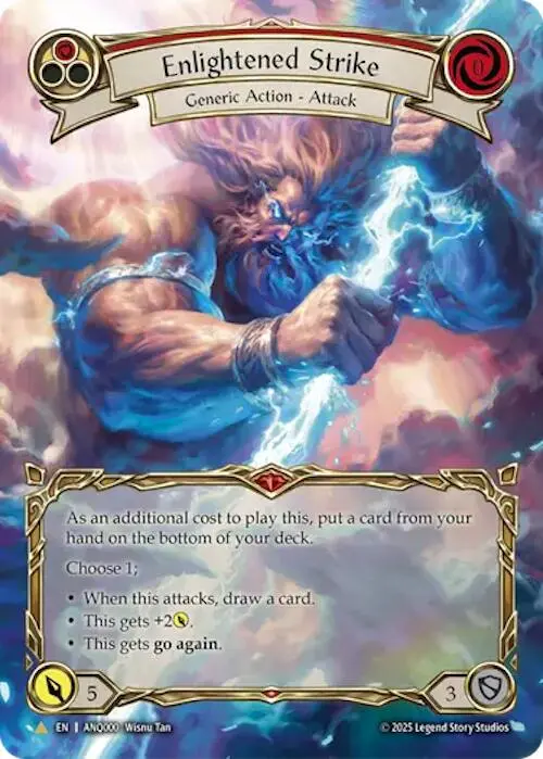 Enlightened Strike (Red) (Extended Art) (Gold) [Anq000] (Compendium Of Rathe - Antiquity Pack)  Cold Foil 1