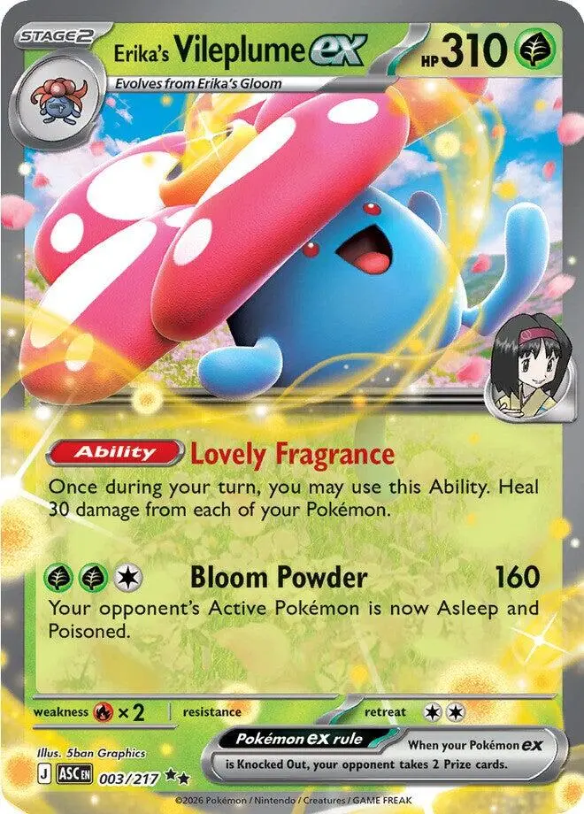 Erika's Vileplume Ex (003/217) [Mega Evolution: Ascended Heroes] 1
