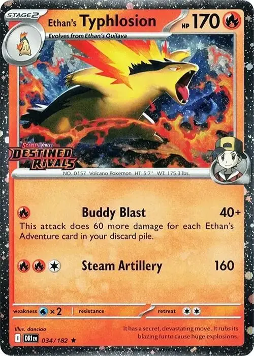 Ethan's Typhlosion (034/182) (Destined Rivals Stamp) [Scarlet & Violet: Destined Rivals] 1