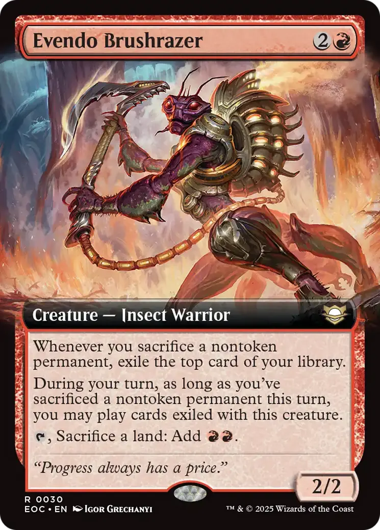Evendo Brushrazer (Extended Art) [Edge Of Eternities Commander] 1