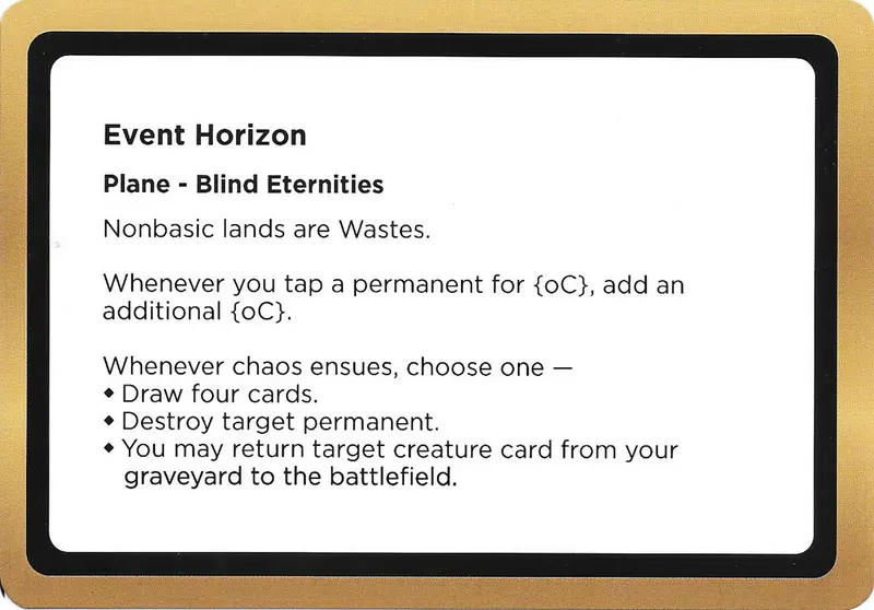 Event Horizon (Black Lotus Unknown Planechase) [Oversize Cards] 1
