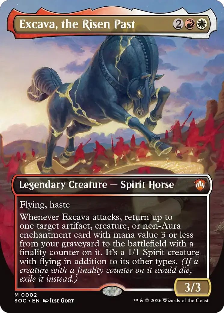 Excava, The Risen Past (Borderless) [Secrets Of Strixhaven Commander] 1
