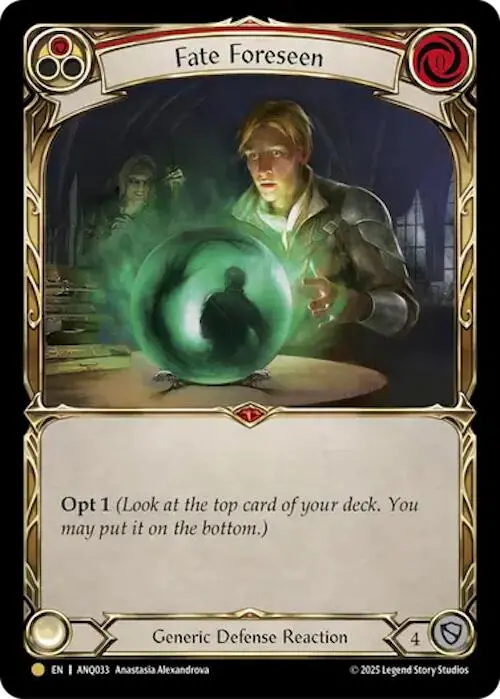 Fate Foreseen (Red) (Gold) [Anq033] (Compendium Of Rathe - Antiquity Pack) 1