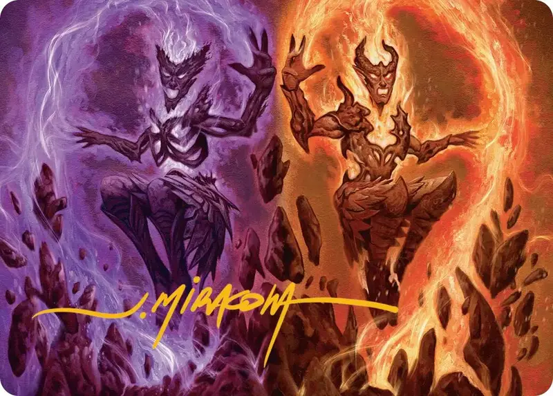 Fire Covenant Art Card (Gold-Stamped Signature) [Lorwyn Eclipsed Art Series] 1