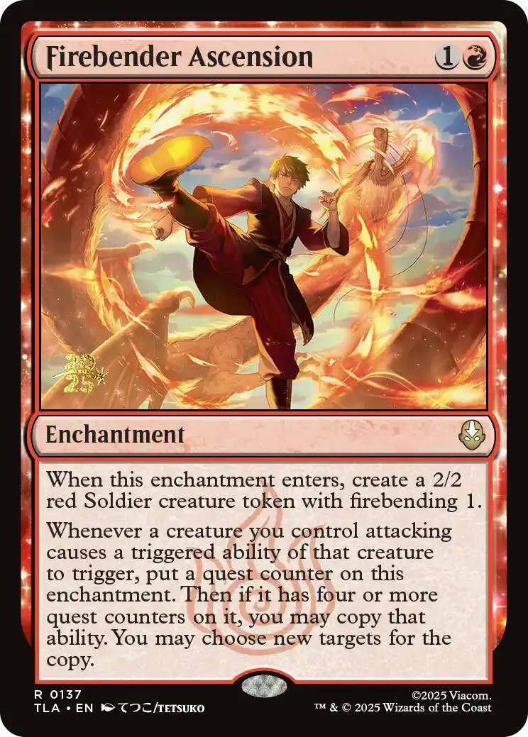 Firebender Ascension [Avatar: The Last Airbender Prerelease Cards] 1