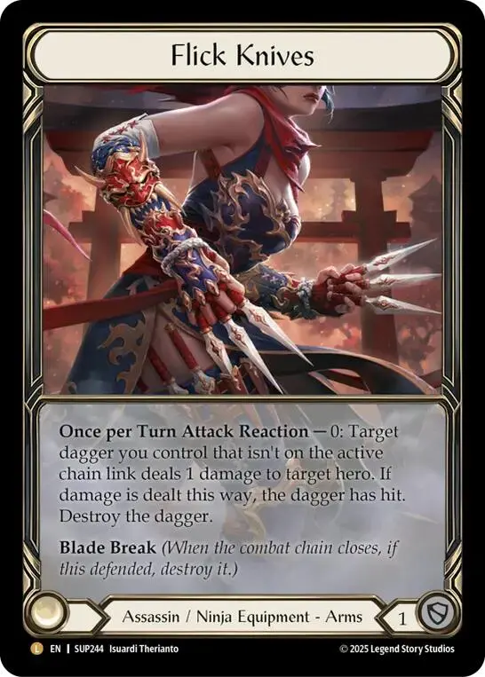 Flick Knives (Extended Art) [Sup244] (Super Slam)  Rainbow Foil 1