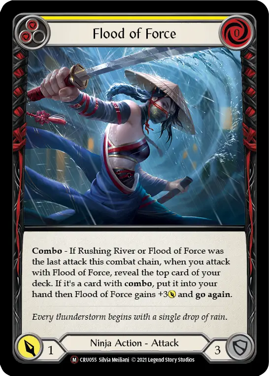 Flood Of Force (Rainbow Foil) [Cru055-Rf] Unlimited Rainbow Foil 1