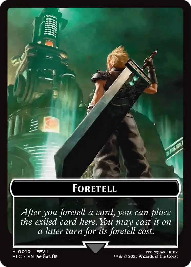 Foretell // Treasure Double-Sided Token [Final Fantasy Commander Tokens] 1