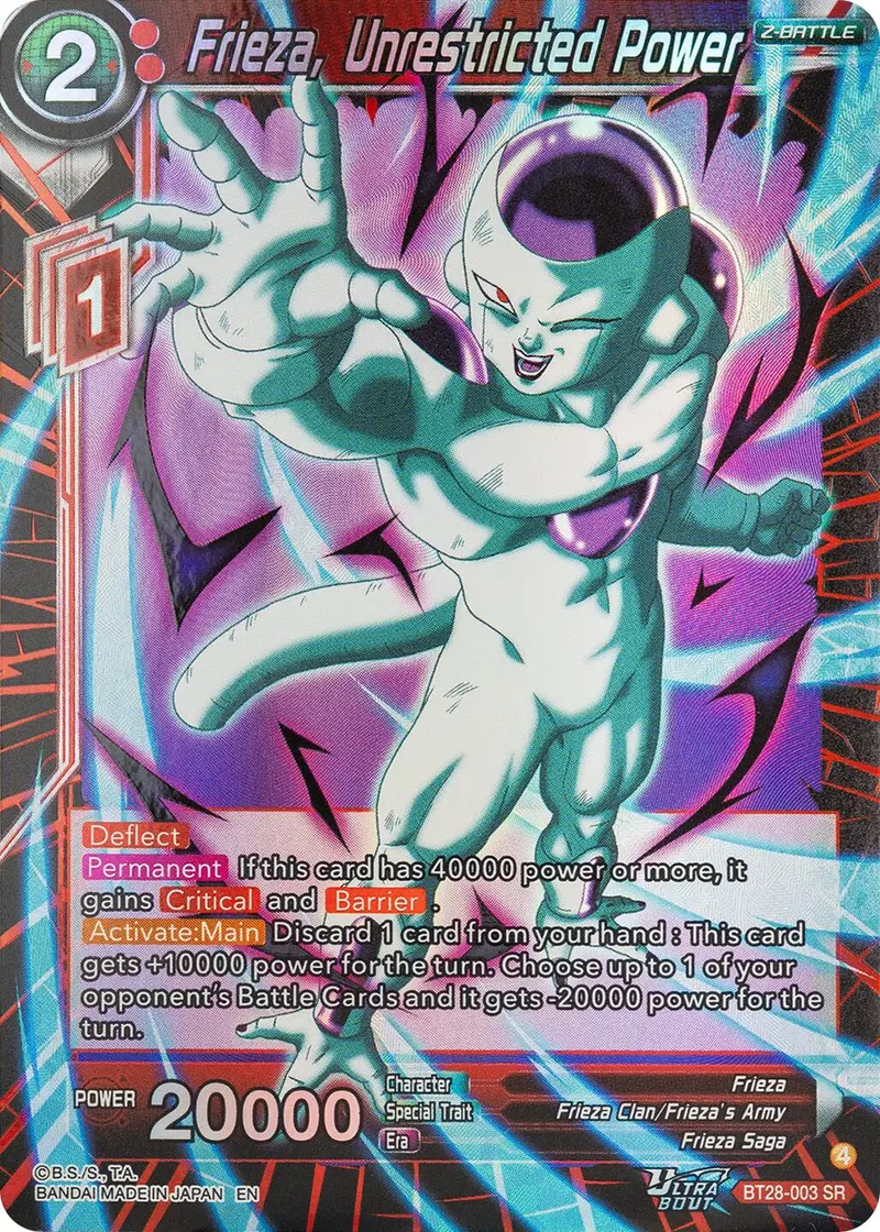 Frieza, Unrestricted Power (Bt28-003) [Prismatic Clash] 1