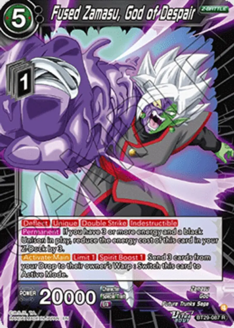 Fused Zamasu, God Of Despair (Bt29-087) [Fearsome Rivals] 1