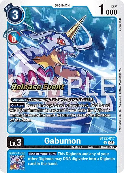 Gabumon [Bt22-017] [Cyber Eden Release Event Cards] 1