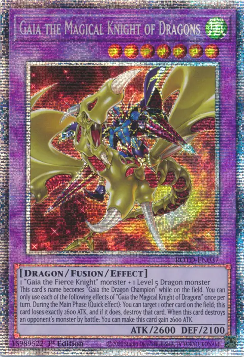 Gaia The Magical Knight Of Dragons [Rotd-En037] Starlight Rare 1