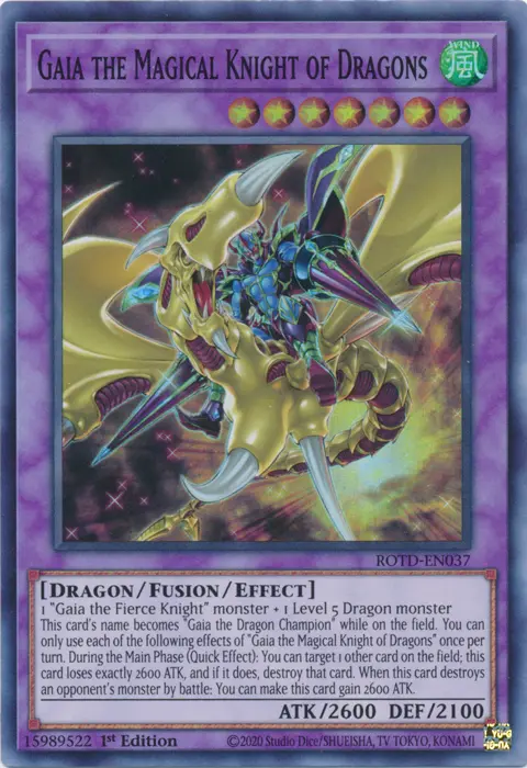 Gaia The Magical Knight Of Dragons [Rotd-En037] Super Rare 1