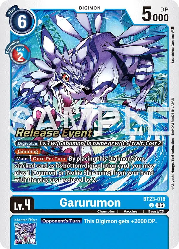 Garurumon [Bt23-018] [Hackers' Slumber Release Event Cards] 1