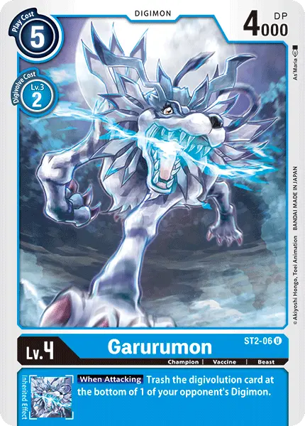 Garurumon [St2-06] [Starter Deck: Cocytus Blue Promos] 1