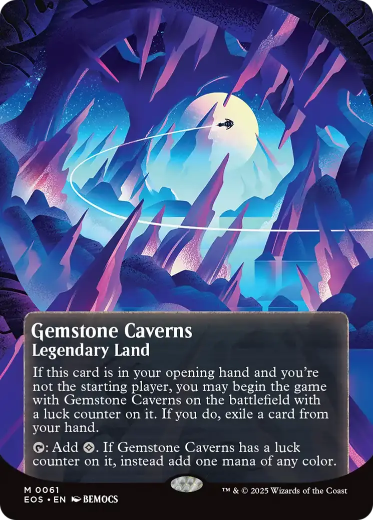Gemstone Caverns (0061) (Borderless) [Edge Of Eternities: Stellar Sights] 1