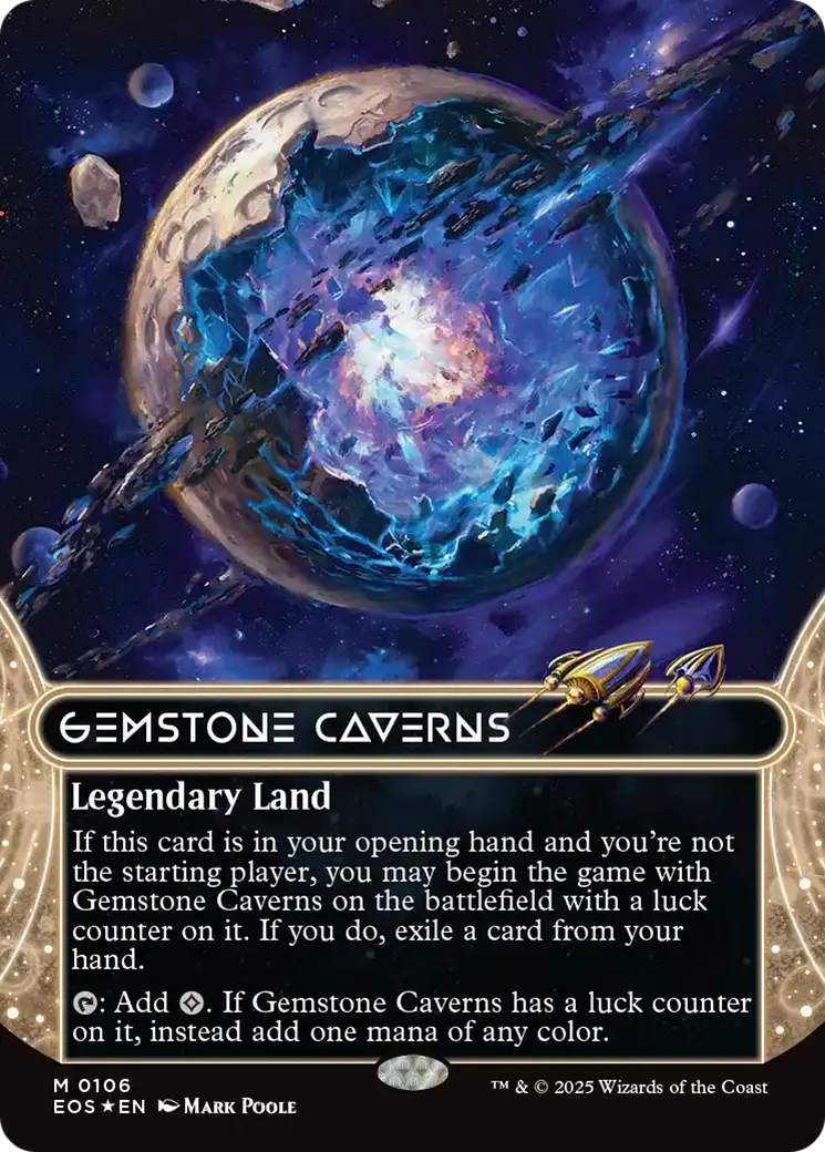 Gemstone Caverns (0106) (Borderless) (Galaxy Foil) [Edge Of Eternities: Stellar Sights] 1