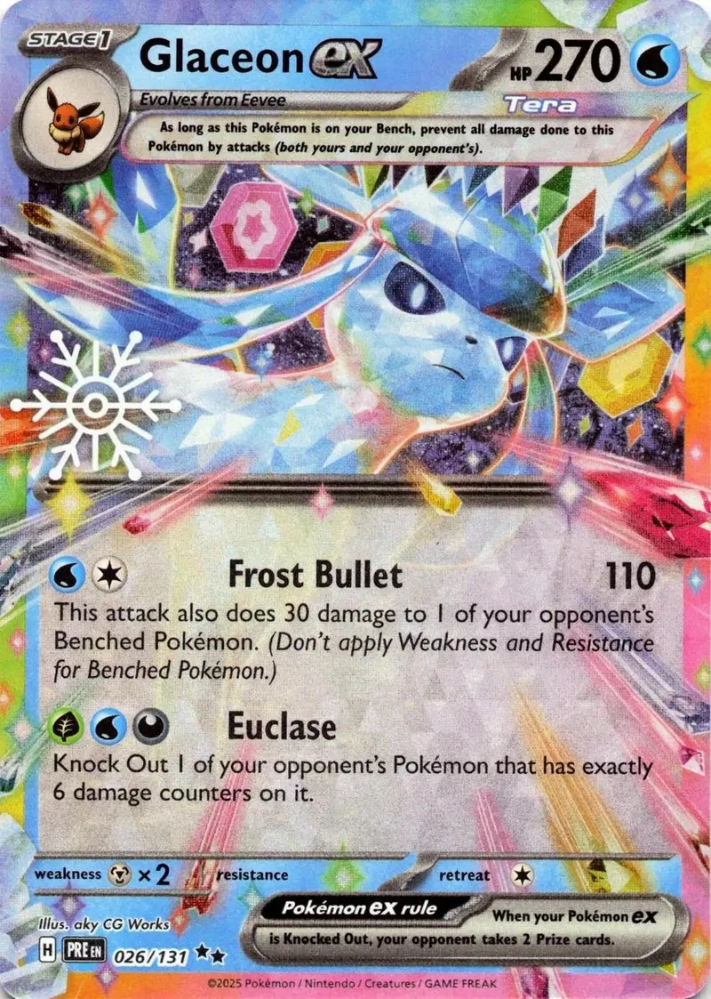 Glaceon Ex (026/131) (Holiday Calendar) [Miscellaneous Cards] 1