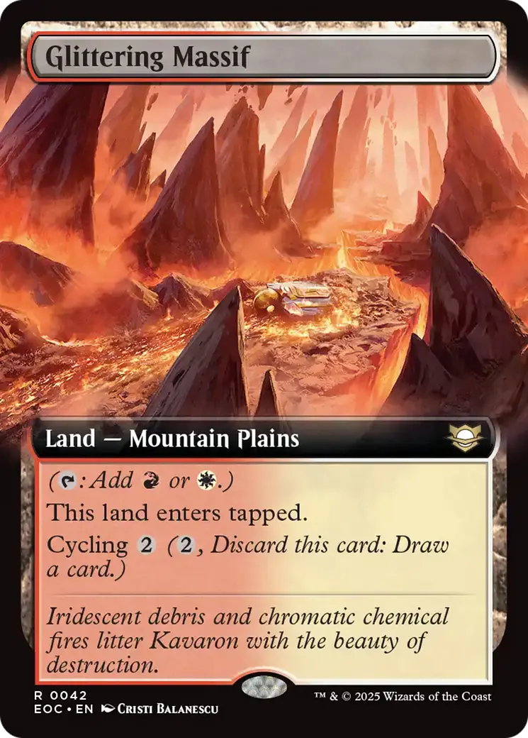 Glittering Massif (Extended Art) [Edge Of Eternities Commander] 1