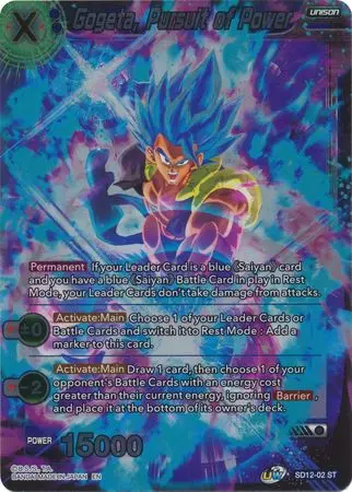 Gogeta, Pursuit Of Power (Starter Deck Exclusive) (Sd12-02) [Rise Of The Unison Warrior] 1