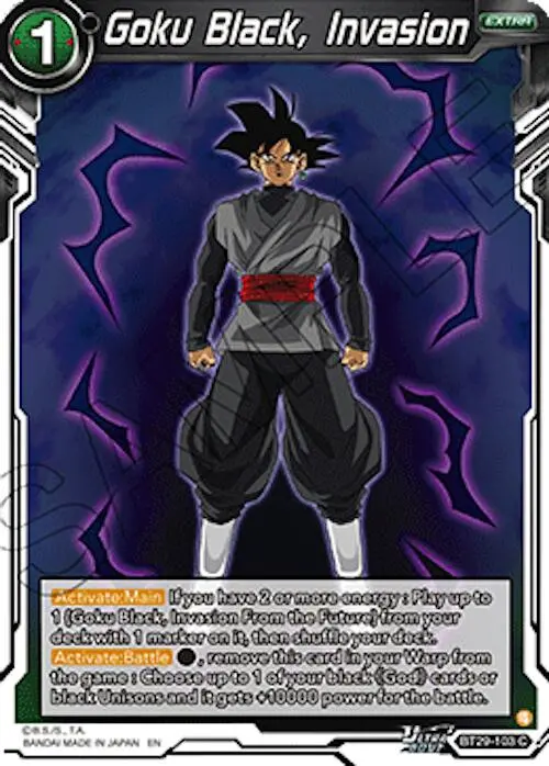 Goku Black, Invasion (Bt29-103) [Fearsome Rivals] 1