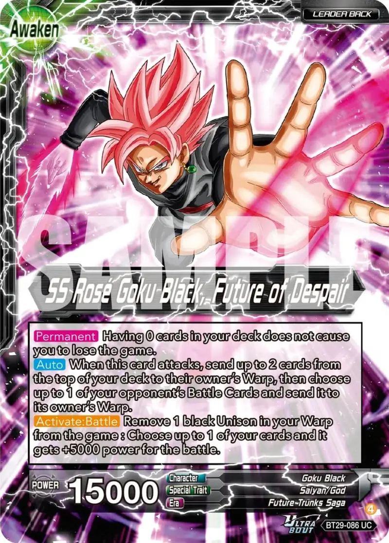Goku Black // Ss Rose Goku Black, Future Of Despair (Bt29-086) [Fearsome Rivals] 1