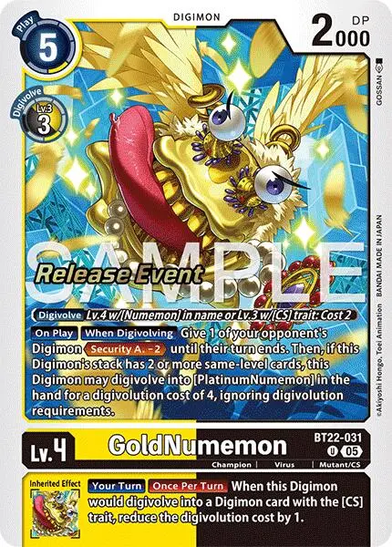 Goldnumemon [Bt22-031] [Cyber Eden Release Event Cards] 1