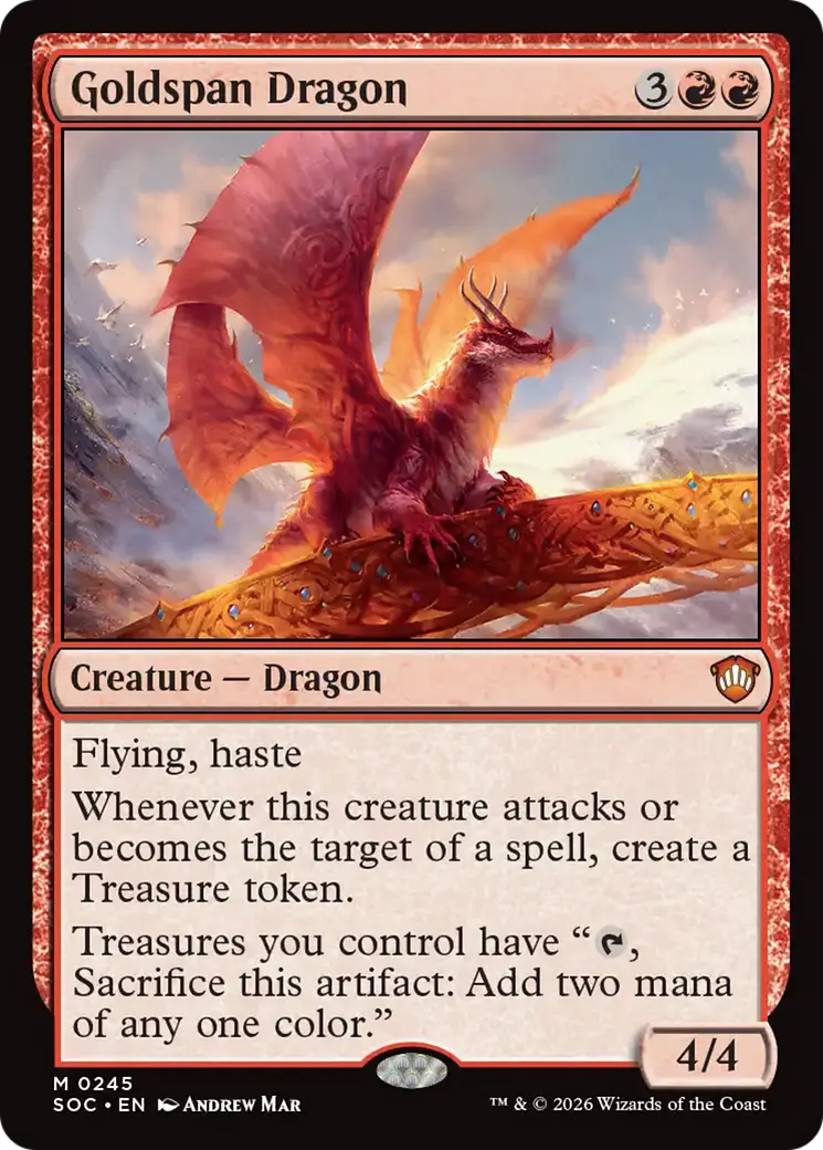 Goldspan Dragon [Secrets Of Strixhaven Commander] 1