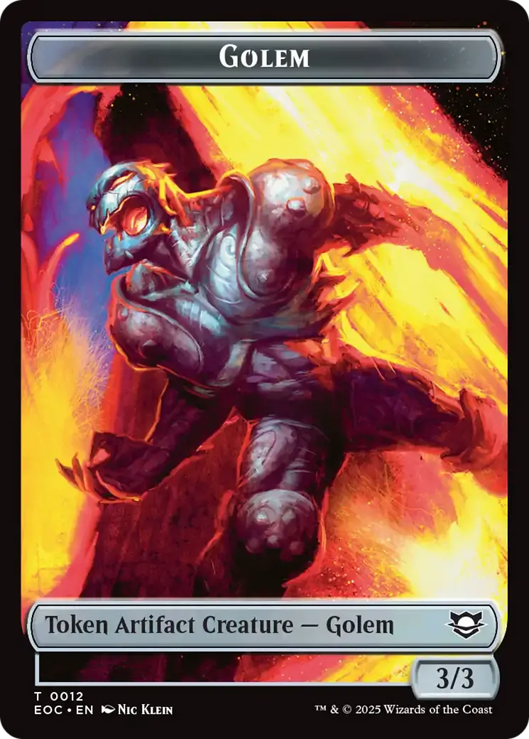 Golem (0012) // Golem (0014) Double-Sided Token [Edge Of Eternities Tokens] 1