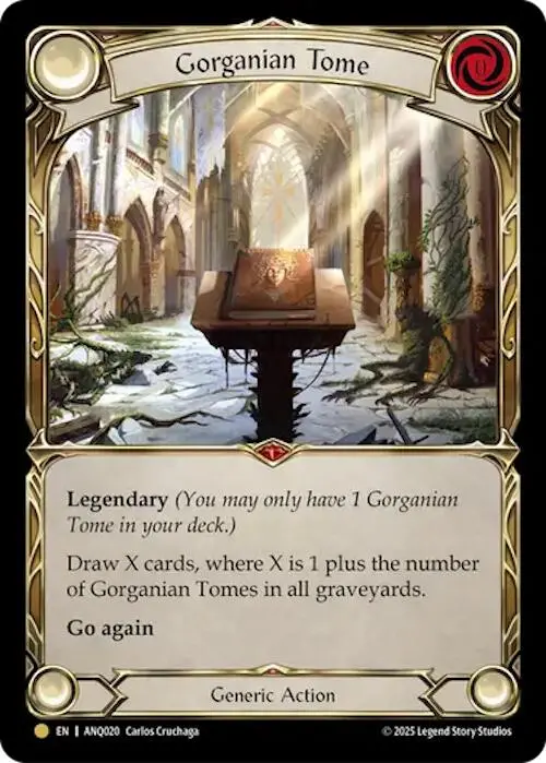 Gorganian Tome (Gold) [Anq020] (Compendium Of Rathe - Antiquity Pack)  Rainbow Foil 1
