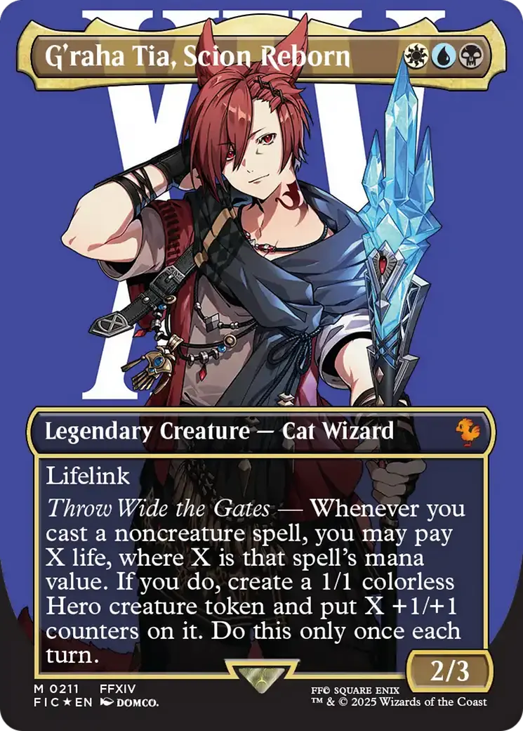 G'raha Tia, Scion Reborn (Borderless) (Surge Foil) [Final Fantasy Commander] 1