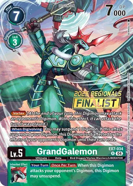 Grandgalemon [Ex7-034] (2025 Regionals Finalist) [Digimon Liberator Promos] 1