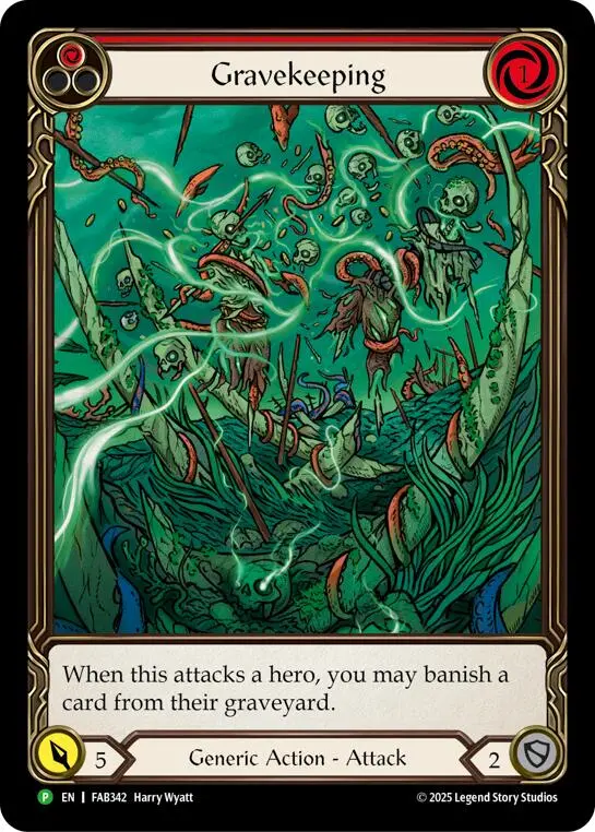 Gravekeeping (Red) [Fab342] (Promo)  Rainbow Foil 1