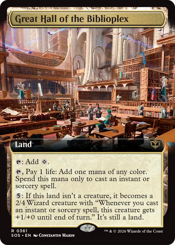 Great Hall Of The Biblioplex (Extended Art) [Secrets Of Strixhaven] 1