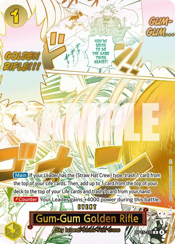 Gum-Gum Golden Rifle (Alternate Art) [Adventure On Kami's Island] 1