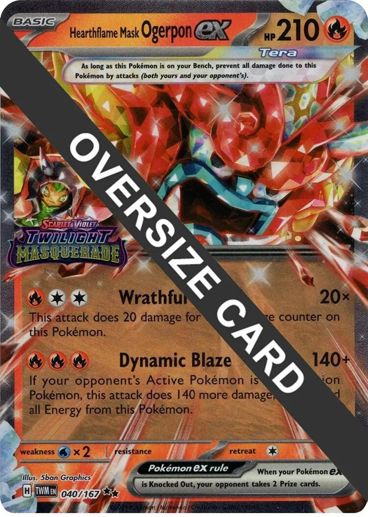 Hearthflame Mask Ogerpon Ex (040/167) (Jumbo Card) [Scarlet & Violet: Twilight Masquerade] 1