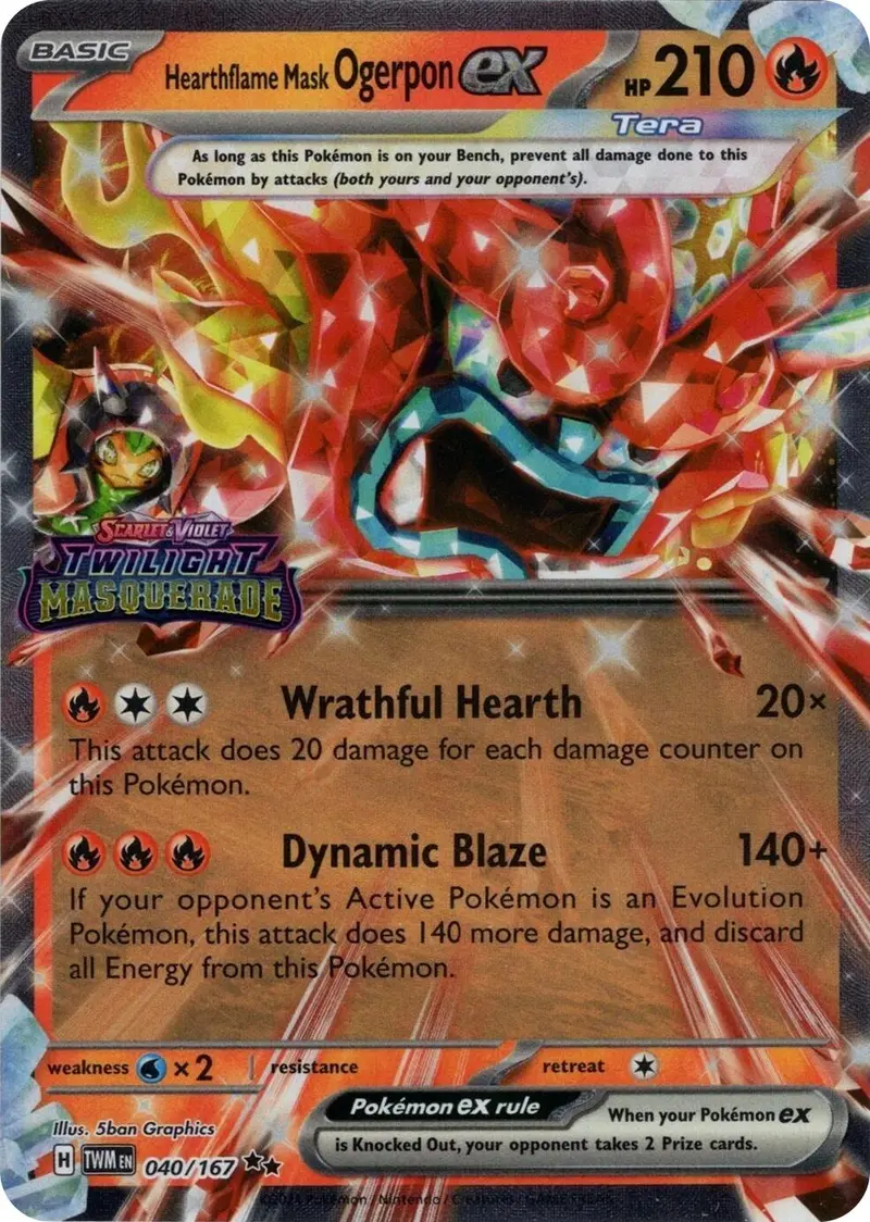 Hearthflame Mask Ogerpon Ex (040/167) (Stamped) [Miscellaneous Cards] 1