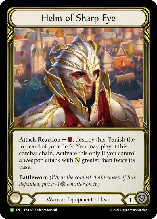 Helm Of Sharp Eye (Golden) [Fab303] (Promo)  Cold Foil 1
