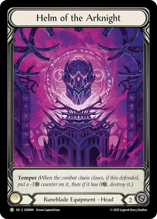 Helm Of The Arknight [Gem081] (Gem Pack 3)  Rainbow Foil 1
