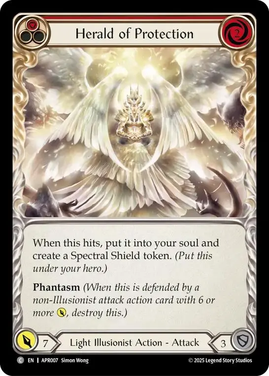 Herald Of Protection (Red) [Apr007] (Armory Deck: Legends Prism) 1