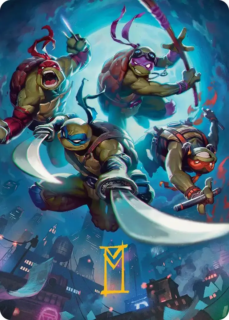 Heroes In A Half Shell Art Card (Gold-Stamped Signature) [Teenage Mutant Ninja Turtles Art Series] 1
