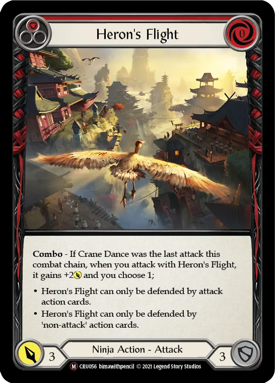 Heron's Flight (Rainbow Foil) [Cru056-Rf] Unlimited Rainbow Foil 1