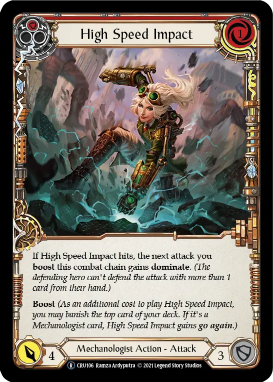 High Speed Impact (Red) (Rainbow Foil) [Cru106-Rf] Unlimited Rainbow Foil 1
