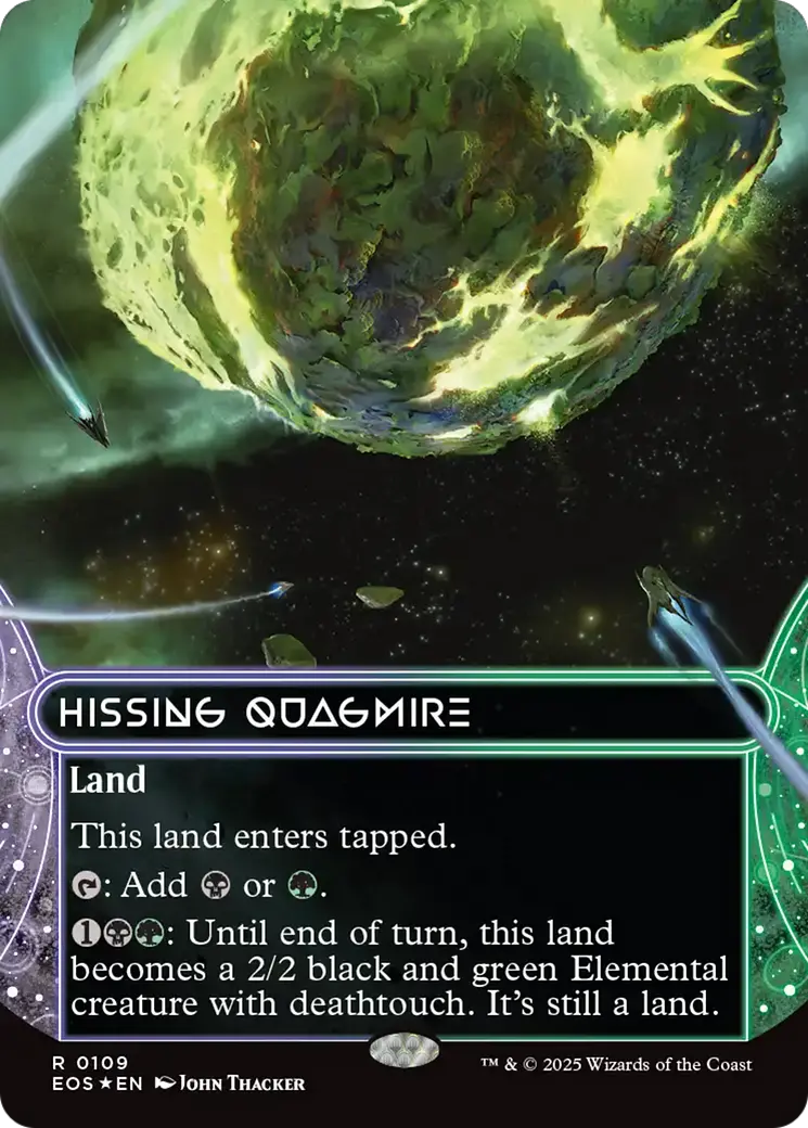 Hissing Quagmire (0109) (Borderless) (Galaxy Foil) [Edge Of Eternities: Stellar Sights] 1