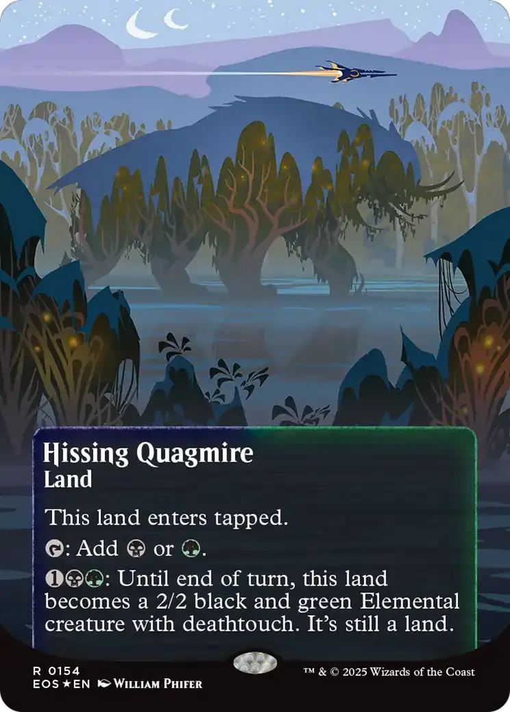Hissing Quagmire (0154) (Borderless) (Galaxy Foil) [Edge Of Eternities: Stellar Sights] 1