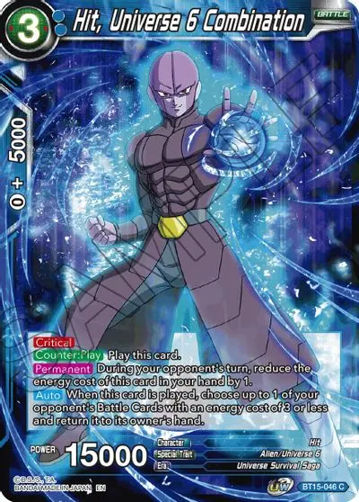 Hit, Universe 6 Combination [Bt15-046] 1