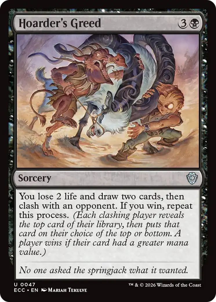 Hoarder's Greed [Lorwyn Eclipsed Commander] 1