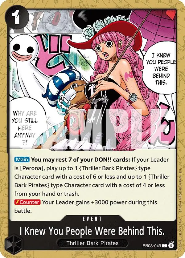 I Knew You People Were Behind This. [Extra Booster: One Piece Heroines Edition] 1
